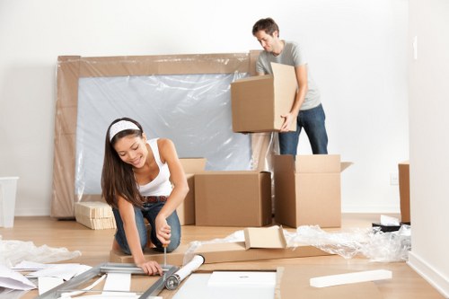 Commercial moving team supporting a Watford business relocation