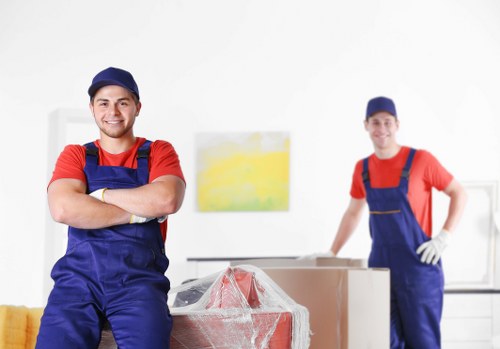 Careful loading of household items during a Watford removal