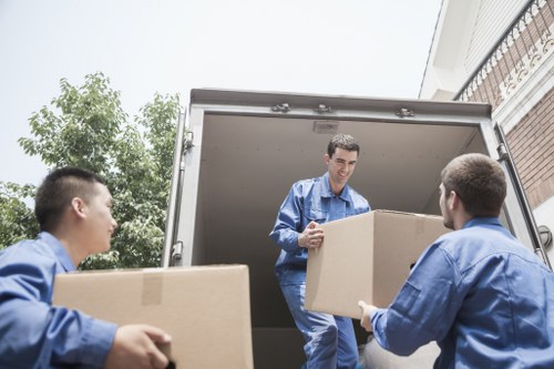 Loaded van ready for a residential move in Watford