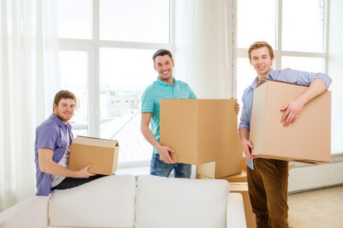 Domestic house move in a Watford residential street