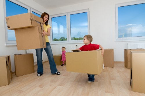 Removal team planning a home move with packing support