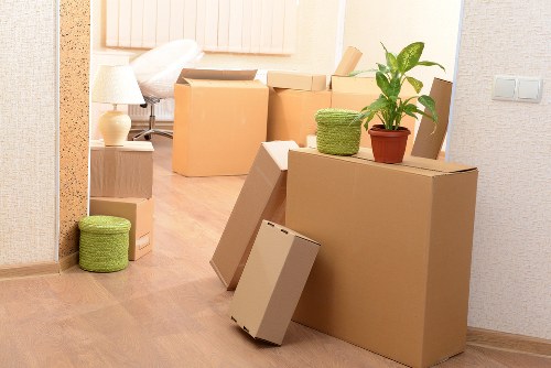 Packing and loading household items for a Watford removal