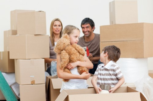 Packing and handling items for a commercial relocation